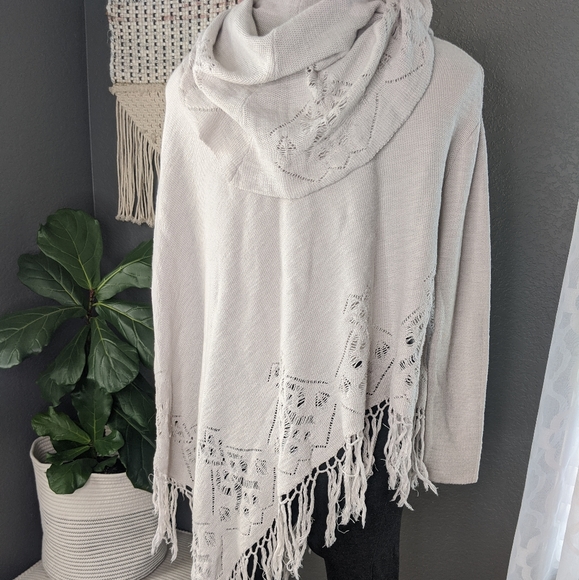 Free People Temptress Cowl Neck Sweater Poncho - Picture 7 of 13